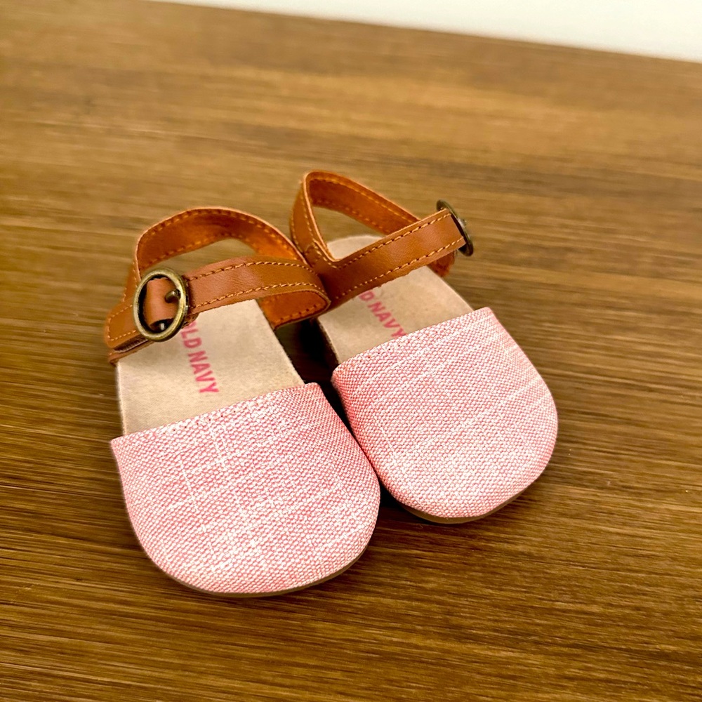 Baby Girls Pink and Brown Shoes 3-6 Months